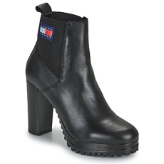 Tommy Jeans Bokacsizmák Essentials High Heel Boot Fekete 37