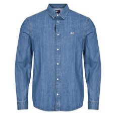 Tommy Jeans Hosszú ujjú ingek RGLR FIT SHIRT MID BLUE Kék EU S