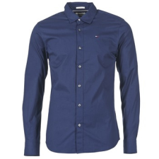 Tommy Jeans Hosszú ujjú ingek TJM ORIGINAL STRETCH SHIRT Tengerész EU XL férfi ing