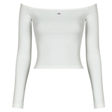 Tommy Jeans Hosszú ujjú pólók TJW SLIM ESSENTIAL BOAT NECK LS Fehér EU XS