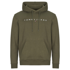 Tommy Jeans Pulóverek TJM REG LINEAR LOGO HOODIE EXT Zöld EU M