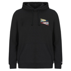 Tommy Jeans Pulóverek TJM REG UNI FLAG TIGER HOODIE Fekete EU M