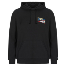 Tommy Jeans Pulóverek TJM REG UNI FLAG TIGER HOODIE Fekete EU XL férfi pulóver, kardigán