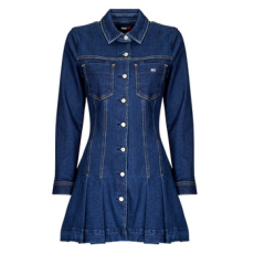 Tommy Jeans Rövid ruhák DENIM PLEATED TRUCKER DRESS Tengerész EU L