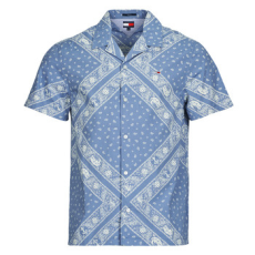 Tommy Jeans Rövid ujjú ingek TJM REG AOP SS SHIRT EXT Kék EU M