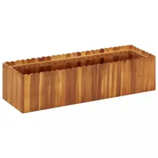  tömör akácfa kerti magaságyás 100 x 30 x 25 cm kerti tárolás