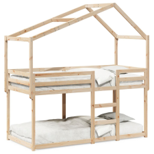 tömör fenyőfa emeletes ágy matrac nélkül 90 x 190 cm ágy és ágykellék