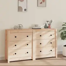  tömör fenyőfa tálalószekrény 140 x 35 x 80 cm bútor