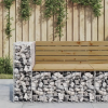  tömör impergnált fenyőfa gabion kerti pad 92x71x65,5 cm