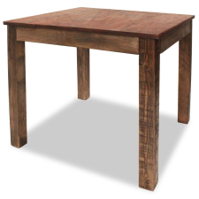  tömör újrahasznosított fa étkezőasztal 82 x 80 76 cm bútor