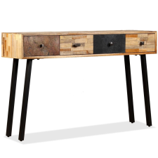 tömör újrahasznosított fa tálalóasztal 120 x 30 76 cm bútor