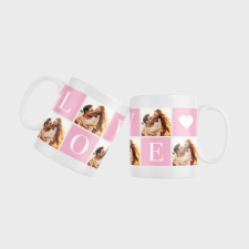 Tonerek.com Love rózsaszín egyedi fényképes bögre bögrék, csészék