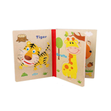 Tongcheng Fa baba könyv - bébi kirakóval - vadállatok puzzle, kirakós