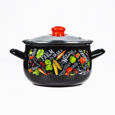 TOO BELLY FARM BLACK 4.8L 22cm lábas (fazék) üveg fedővel edény