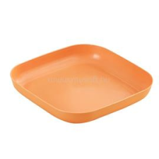 TOO KT-122 5db-os vegyes színekben búzaszalma műanyag négyzetes tányér szett, 20×3cm (KT-122) tányér és evőeszköz