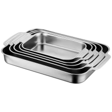  TOO KT-296 Fémtálca fogóval 33 x 19 x 5.4 cm konyhai eszköz