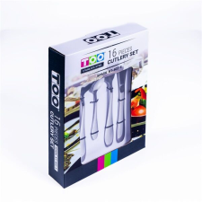 TOO KT-402 S Spark 16 db-os ezüst evőeszköz készlet tányér és evőeszköz