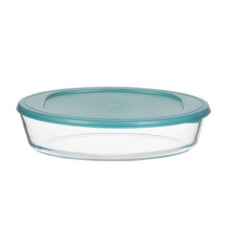 TOO ovális hőálló üveg ételtároló, műanyag tetővel 3200ml-es (KT-100) (KT-100) uzsonnás doboz