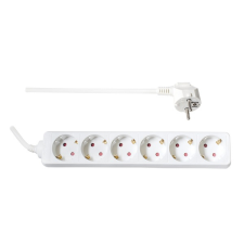 TOO PSW-630 6 aljzat 3 méter 3x1.5mm2 fehér elosztó hosszabbító, elosztó