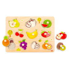Tooky Toy : fa forma puzzle, 10 db-os - gyümölcsök puzzle, kirakós