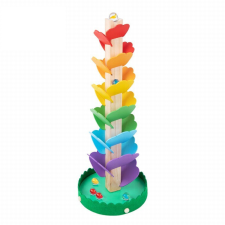 Tooky Toy fa játék Golyópálya - Szivárvány barkácsolás, építés