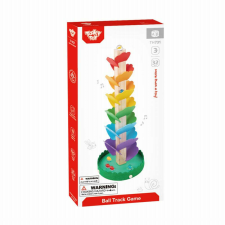 Tooky Toy Fa játék golyópálya szivárvány szín barkácsolás, építés