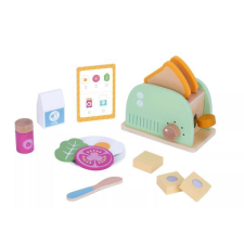 Tooky Toy : Fa kenyérpirító kiegészítőkkel konyhakészlet