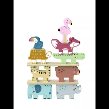 Tooky Toy Fa toronyépítő játék - Szavanna (TK057N) kreatív és készségfejlesztő