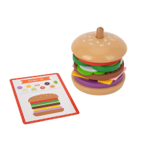 Tooky Toy Hamburger készítő fa játék szett konyhakészlet