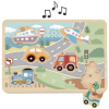 Tooky Toy interaktív fa puzzle - járműhangokkal