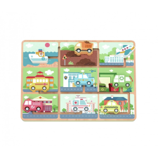 Tooky Toy járműves labirintus puzzle puzzle, kirakós