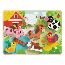 Tooky Toy : Könnyen fogható fa formakirakó - Tanya puzzle, kirakós