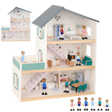  Tooky Toy nagy fa babaház figurákkal babaház