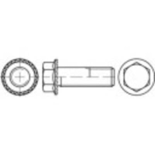 Toolcraft 161396 Fogazott csavarok M10 25 mm Külső hatlap Acél 200 db (161396) barkácsolás, csiszolás, rögzítés