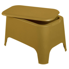 Toomax Toomax Petra műanyag asztal + tároló - okker sárga kerti bútor