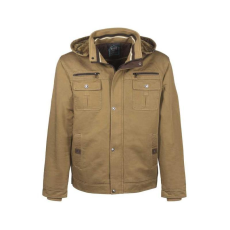 TOP ELITE Kabát bélelt, 6 külső zseb (100%pamut) TOP ELITE LENOX, teve barna, M