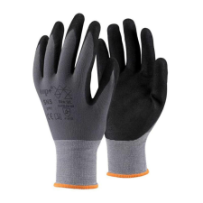 TOP Kesztyű homokszemcsés nitrilhabba mártott nylon TOP SNS, fekete/szürke, 11 védőkesztyű