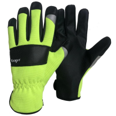 TOP Kesztyű - munkakesztyű - műbőr erősített FLUO 8/M
