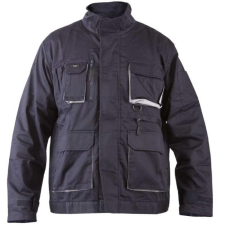 TOP Munkakabát dzseki fazonú rejtett húzózáras nyolc zseb TOP016, sötétkék, XXL munkaruha