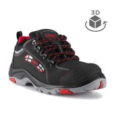 TOP munkavédelmi cipő S3 SRC orrmerevítővel TOP BROOKLYN LOW, fekete/piros, 36