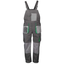 TOP Nadrág kantáros (65%poliészter) TOP GREEN BIBPANTS, szürke, M munkaruha