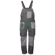 TOP Nadrág kantáros (65%poliészter) TOP GREEN BIBPANTS, szürke, XXL munkaruha