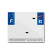 TOP PLAQ Műanyag csík PVC rendszámtáblához cégnévvel (motorkerékpár formátum 170x145) - Dept 42 - Európa (darabra értendő) TOP PLAQ  Vázak, idomok, kiegészítők Rendszámtábla tartók