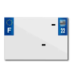 TOP PLAQ műanyag csík PVC rendszámtáblához cégnévvel (motorkerékpár formátum 210x145), 22-es megye, Európa, darabra értékesítve TOP PLAQ  Vázak, idomok, kiegészítők Rendszámtábla tartók