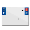 TOP PLAQ Műanyag csík PVC rendszámtáblához cégnévvel (motorkerékpár formátum 210x145) - 30-as megye - Európa (darabra értékesítve) TOP PLAQ  Vázak, idomok, kiegészítők Rendszámtábla tartók