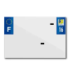 TOP PLAQ műanyag csík PVC rendszámtáblához cégnévvel (motorkerékpár formátum 210x145) - Dept 16 - Európa (darabra értendő) TOP PLAQ  Vázak, idomok, kiegészítők Rendszámtábla tartók