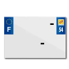 TOP PLAQ műanyag csík PVC rendszámtáblához cégnévvel (motorkerékpár formátum 210x145) - Dept 54 - Európa (darabra értendő) TOP PLAQ  Vázak, idomok, kiegészítők Rendszámtábla tartók