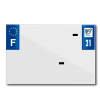 TOP PLAQ Műanyag csík PVC rendszámtáblához cégnévvel (motorkerékpár formátum 210x145 mm, 1 db) TOP PLAQ  Vázak, idomok, kiegészítők Rendszámtábla tartók
