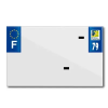 TOP PLAQ műanyag csík üres PVC rendszámtáblához (motorkerékpár méret 210x130), Dept 79, Európa (darabonként értékesítve) TOP PLAQ Vázak, idomok, kiegészítők Rendszámtábla tartók