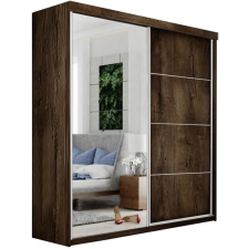  TOP PLUS B-23 Tolóajtós Szekrény 150x200x62 - Sötét hamu bútor